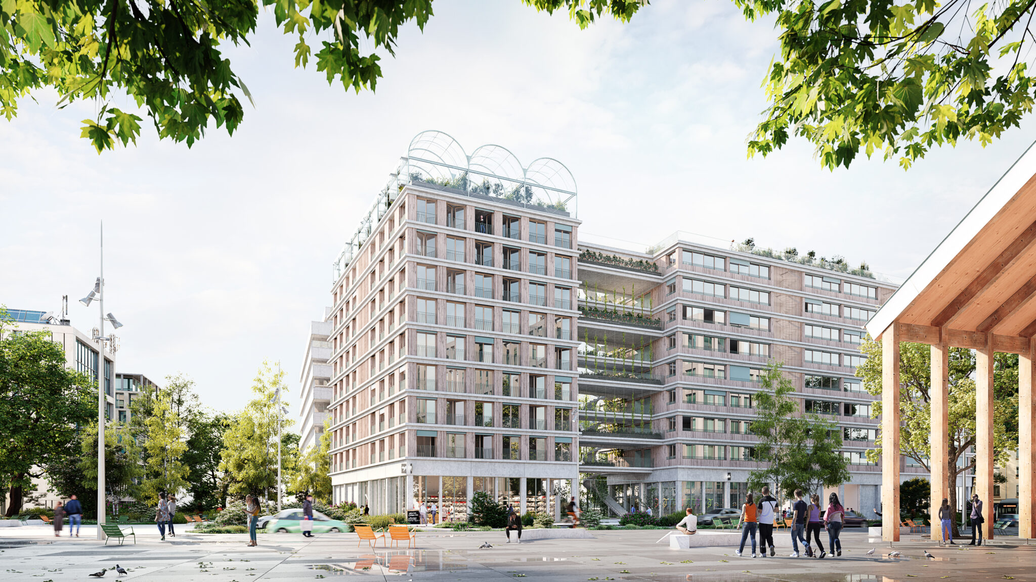 Logements et ferme urbaine, quartier des Girondins